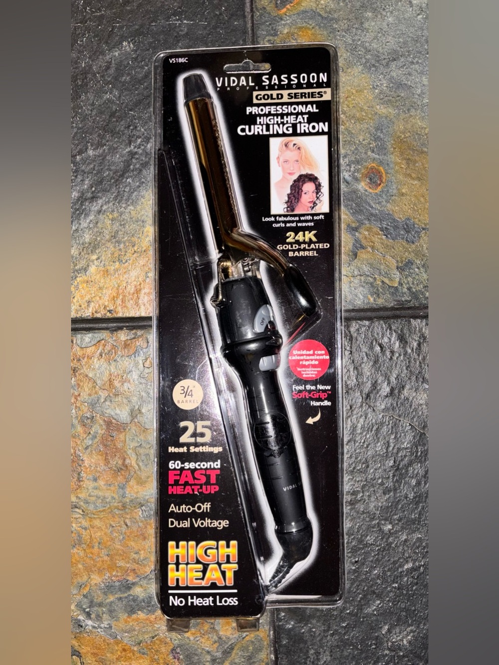 Vidal Sassoon Gold Series Professional High-Heat Curling Iron Model VS186C